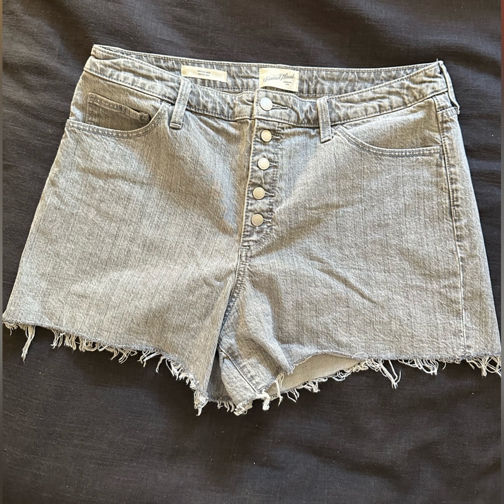 Universal Thread Grey Vintage Midi Denim Shorts